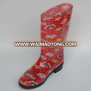 Women style pvc material rain boots wellington boots from china